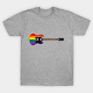 Rainbow Pride Flag Electric Guitar T-Shirt